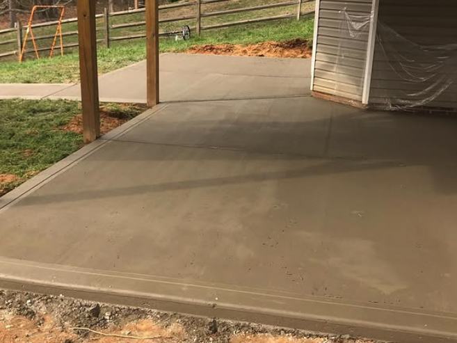 Covered patio slab